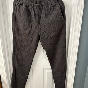 Grade & Gather tapered 100% Cotton pant. Lagen look, earthy, airy, Spring